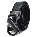 Belt for Men New Style Nylon Belt for Men Crocodile Pattern PU Leather Belt