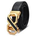 Belt for Men New Style Nylon Belt for Men Crocodile Pattern PU Leather Belt
